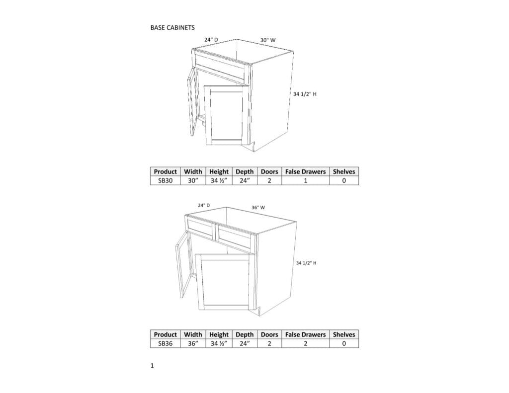 A page with two drawings of the same type of furniture.